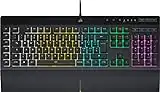 Corsair K55 RGB PRO Teclado para Juegos con Teclas de Membrana, Retroiluminación RGB Dinámica, 6 Teclas Macro con Integración el Software Elgato, Resistencia al Polvo y los Derrames, QWERTY, Negro