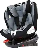 iSafe All Stages 360° Rotating Baby Car Seat Carseat Group 0+ 1 2 3 (CS 008) Every Stage (Grey)