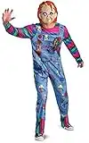 Disguise Men, Official Childs Play Chucky Costume Jumpsuit and Mask Outfit, Multicolored, Large (42-46)