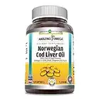 Amazing Omega Norwegian Cod Liver Oil 1250 mg 120 Softgels (Fresh Lemon Flavor)