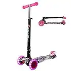 WeSkate Kinderroller Mädchen Jungen Kick Scooter Kinder 3 Rad Roller Kleinkind mit Graffiti Deck Einstellbar Höhe Klappbar faltbar Roller Dreirad ab 3-12 Jahre