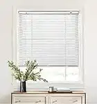 LazBlinds 1" Aluminum Horizontal Mini Blinds, Light Filtering Blinds for Windows, Blinds & Shades for Window Size 35'' W x 64'' H, White