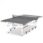 JOOLA Rally TL - Professional MDF Indoor Table Tennis Table w/ Quick Clamp Ping Pong Net & Post Set - 10 Minute Easy Assembly - Corner Ball Holders - Ping Pong Table w/ Playback Mode,