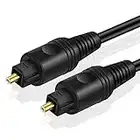 TNP Toslink Cavo audio digitale ottico (6 Piedi, 1,8m), Cavi optical ricevitore AV maschio-maschio a fibra ottica, Interfaccia componenti pressacavo, Home theater gioco XBox 360 TV altoparlanti