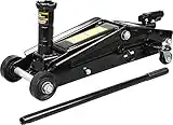 Torin T83006W Blackjack Hydraulic Trolley Service/Floor Jack (Fits: SUVs and Extended Height Trucks): 3 Ton (6,000 lb) Capacity, Black