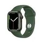 Apple Watch Series 7 [GPS + Cellular 41mm] Smart Watch w/Green Aluminum Case with Clover Sport Band. Fitness Tracker, Blood Oxygen & ECG Apps, Always-On Retina Display, Water-Resistant