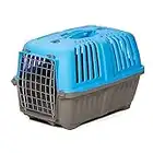 MidWest Homes for Pets Pet Carrier: Hard-Sided Dog Carrier, Cat Carrier, Small Animal Carrier in Blue| Inside Dims 20.70L x 13.22W x 14.09H & Suitable for Tiny Dog Breeds