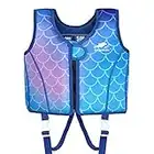 Gogokids Kids Swim Vest - Baby Float Swim Trainingsjacke Kleinkind Buoyancy Badeanzug Badebekleidung für 2-9 Jahre Baby Kids (Blau Meerjungfrau, S (2-3 Jahre))