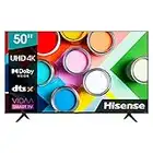 Hisense 50A6GG 126 cm (50 Zoll) Fernseher, 4K UHD, Smart-TV, HDR, Dolby Vision, Dreifachtuner DVB-C/S/S2/T/T2, WLAN, Bluetooth, Alexa, DTS Virtual X, Hotelmodus, Schwarz [2022]