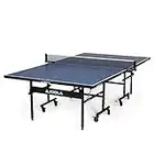 JOOLA Inside - Professional MDF Indoor Table Tennis Table with Quick Clamp Ping Pong Net and Post Set - 10 Minute Easy Assembly - Ping Pong Table with Single Player Playback Mode