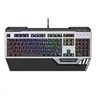 AIKUN Full Mechanical RGB Gaming Keyboard-Gorgeous Gift Box,Full Size,Blue Switches with Excellent Touch,Waterproof,2 USB Passthrough,DIY Replaceable Macro Key,RGB LED Backlit,Brushed Aluminum Finish