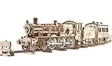 UGEARS Harry Potter Hogwarts Express Puzzle 3D per Adulti Trenino Giocattolo Kit da Costruire - modellismo legno Puzzle 3D Include Treno, Binari, Tender, Carrozza, 3 Statuette