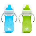 Munchkin Gentle Transition Baby Cup, Babies & Toddler Sippy Cups with Handles & Lids, BPA Free Non Spill Cup, Dishwasher Safe, Leakproof Silicone Childrens Cups for 4+ Months - 10oz/296ml, 2 Pack