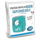 SWEET NIGHT Sweetnight - Protège Matelas 180x200 cm | Alèse Imperméable et Micro Respirante | Souple et Silencieux | Lavable à 90°C | Compatible Grands Bonnets