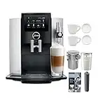 Jura S8 Superautomatic Touchscreen Espresso Machine with Milk Container, Bean Canister, Filter, Descaler & Espresso Cups Bundle (7 Items), 85 Milliliters