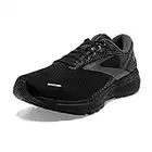 Brooks Ghost 14 Sneakers for Men Offers Soft Fabric Lining, Plush Tongue and Collar, and L Lace-Up Closure Shoes Black/Black/Ebony 10.5 D - Medium