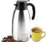 68Oz Thermal Coffee Carafe - Insulated Stainless Steel Double Walled Vacuum Flask - Coffee Carafes For Keeping Hot Coffee & Tea For 12 Hours - Cresimo Coffee Dispenser