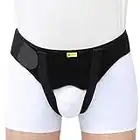 Tenbon Ceinture herniaire pour homme et femme Ceinture herniaire réglable flexible Soutien herniaire Soulagement de la douleur avec 2 coussinets de compression amovibles Hernie gauche et droite (L)