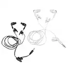 B Blesiya 2 Piezas de Auriculares con Cable de 3,5 M, Auriculares de Natación Internos Masculinos para MP3 - Negro + Blanco