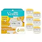 Gillette Venus ComfortGlide Womens Razor Blade Refills, 6 Count, Infused with Olay Coconut Scent