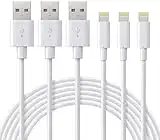 ilikable iPhone Charger Cable, 3 Pack 6ft iPhone iPad Charger Cord, Mfi Certified Lightning Cable, Compatible with iPhone 14 13 12 11 Xs Max XR X 8 7 6s Plus, iPad Mini Air, iPod, Airpods - White