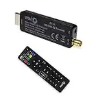 WWiO TRINITY T2 TV Stick V2 - Decoder digitale terrestre DVB-T2 H.265 HEVC 10 Bit, telecomando wireless 2-in-1, 600 canali, 4 elenchi di preferiti, nero