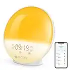 ecozy Sunrise Alarm Clock for Heavy Sleepers, Smart Wake Up Light with Sunrise/Sunset Simulation, App & Voice Controlled, Natural Sounds & FM Radio, 4 Alarms & Snooze, 7 Colors Night Light for Bedroom