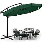 ABCCANOPY Parapluies de terrasse en porte-à-faux de qualité supérieure 2,7 m (vert)