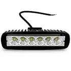 LACYIE Phares de Travail à LED, 18W LED 12V 24V Phares à LED Phares Etanches IP67 6000K Phares Supplémentaires pour Moto, SUV, Camion, Tracteur ou Equipement Lourd