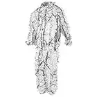 01 Costume Ghillie de Chasse, Tissu de pongé de Costume de Ghillie de Neige de Conception de Camouflage de Neige réaliste pour la Chasse