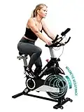 Acefuture Magnetic Resistance Exercise Bike for Home Use Stationary Bikes with 13.6kg Flywheel, Indoor Cycling Workout Bike with Hand Pulse, Fitness Tracker and Tablet/Water Bottle Holder, Black