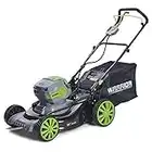 Warrior Eco Power Equipment 60v Performance Plus Cordless 48cm Lawnmower - 3-in-1 Grass Collection, Easy Storage, 60L Capacity, Brushless Motor, Fast Charge, Low Noise - With Battery & Charger