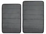 Home Beyond & HB design - 2-Piece Memory Foam Bath Mat Rug - Absorbent Non-Slip Bathroom Rug - (16"x24" Plus 18"x28", Dark Grey)