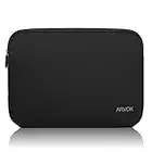 Arvok 15 15,6 16Pouces Housse pour Ordinateur Portable en Néoprène Pochette Sacoche pour Chromebook Ultrabook Netbook Tablette MacBook/Acer/Dell/Lenovo/HP/Samsung/Sony/Toshiba/Ultrabook(Noir)