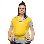 CuddleBug Baby Wrap Carrier Sling for Newborns - Porte Bebe Infant Carrier Newborn To Toddler up to 36 lbs - Lightweight & Hands Free Baby Sling Carrier (Yellow)