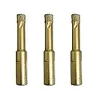 Jashtool Diamond Drill Bits 3 PCS 8mm 5/16 inch Ceramic Diamond Hole Saw Set with Wax Insert Cooling for Ceramic Tile Porcelain Marble Granite Stone Rock Glass