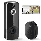 Doorbell Camera Wireless, EKEN Wireless Doorbell Camera with Chime, Motion Detector, 2-Way Audio, HD Door Camera, Night Vision, Cloud Storage, 100% Wire-Free, Battery Powered