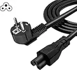 Câble d'alimentation 1,8 m 3 Broches AC Cordon d'alimentation pour Lenovo câble de Charge Ordinateur Portable Samsung LG TCL Sony Philips HP Dell Toshiba TV PC moniteurs imprimante