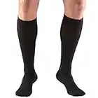 Truform 20-30 mmHg Compression Stockings for Men and Women, Knee High Length, Closed Toe, Black, Small