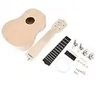 21 pulgadas Ukulele DIY Kit Set Lindenwood Cuerpo Cuello Puente Fretboard Tu ukulele artesanías para el aprendizaje de regalo de los niños