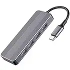 Hub USB C con 4 porte USB 3.0, IVSHOWCO adattatore multiporta Ultra Slim Type C to USB A 3.0 Hub, estensore in alluminio Type C per MacBook Pro, iMac, Samsung Galaxy, Google Chromebook, Dell...