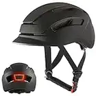 Fahrradhelme für Erwachsene mit LED Licht Rennradhelm für Städtische Pendler Herren Damen Kinder-Helm MTB Rollerhelm Radhelm Skateboardhelm (L)