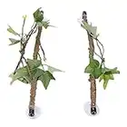 Branche d'angle de Reptile, Décoration de Plante de Terrarium Grimpant Ornement de Plante de Terrarium avec Ventouse pour Serpent Lézard Dragons Barbus Gecko Escalade