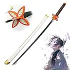 PICFEA Épée 75cm / 100cm Bambou Lame Anime Demon Slayer Arme Originale Katana Réplique Modèle Fait à la Main Epée Cosplay - Kochou Shinobu (Color : No freebies, Size : 75CM)