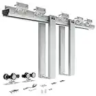 JUBEST Steel Pocket Door Frame Kit with Pre-drilled Track, Smooth and Sturdy, Easy to Install Hidden Door Kit, for 36"x80" Door, Strong Corrosion Resistance