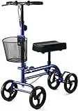 RINKMO Knee Scooter，Steerable Knee Walker Economical Knee Scooters for Foot Injuries Best Crutches Alternative (Blue 1)