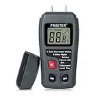 Proster LCD Igrometro Digitale per Legno Misuratore Umidità Tester Rilevatore Umidità Legno 2 Pin Auto Spegnimento per Misurazione Umidità di Legna da Ardere Carta - Colore Grigio