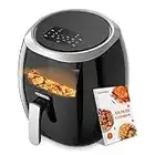 Heißluftfritteuse, Heissluftfritteuse onhe Öl 8L 1800W, Air Fryer mit Sichtfenster, Einstellbare Temperaturregelung, Digitalem LED-Touchscreen, 8 Programmen, Rezepte& Einfache Reinigung-Acekool FT2