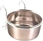 Trixie - Ciotola in Acciaio Inox con Supporto, capacità 300 ml, Diametro 9 cm