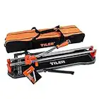TILER 24 Inch Manual Tile Cutter, Professional Porcelain Tile Cutter W/Aluminum Cutting Wheel Removable Scale, Cutting up to 0.55", Anti Skid Rubber Surface, Come W/A Carry Bag